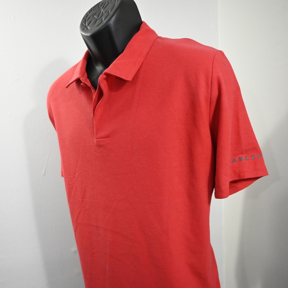 Oakley Polo Shirt Mens XL Regular Fit Red Hydrolix Short Sleeve Logo